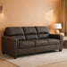 Queen Faux Leather Contemporary Sleeper Couch Gray