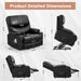 Large Lift Chair with Heat, Massage, & USB