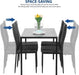 Dining Table Set Dining Room Table Set for Small Spaces Kitchen Table and Chairs for 4 Table with Chairs Home Furniture Rectangular Modern (Black Marble)