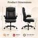 Office Chair, Leather Ergonomic Computer Desk Chair with Rocking