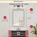 24 X 36 Inch Black Vanity Mirror, Aluminum Frame Bathroom Mirror