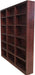 Traditional 84Inches Tall 18-Shelf Triple Wide Wood Bookcase, Dry Oak