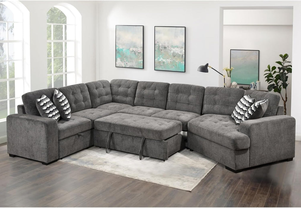 Oversized Sectional Sleeper Sofa with Chaise