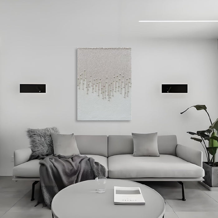 Art Hand-Painted White Minimalist Oil Painting Modern Abstract Art Painting 40X28 Inch Home Wall Decoration