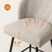 Counter Height Bar Stools Set of 2, 360° Swivel Upholstered Barstools with Backs and Metal Legs, 26" H Seat Height, Linen Fabric in Redish Sand