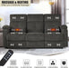 80'' Power Reclining Sofa with Heat and Massage, Electric Reclining Couch with Extended Footrest, Wall Hugger Recliner Sofa 3 Seater with USB Ports, Cup Holders for Living Room
