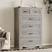 Tall 6-Drawer Dresser for Bedroom, Modern Wooden Chest of Drawers with Metal Handles, Anti-Tipping Design, Sturdy and Stable Storage Organizer for Living Room, Entryway, Home Office