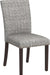 Upholstered Parsons Dining Chairs Set of 4, Fabric Dining Room Kitchen Side Chair with Nailhead Trim and Wood Legs - Boho