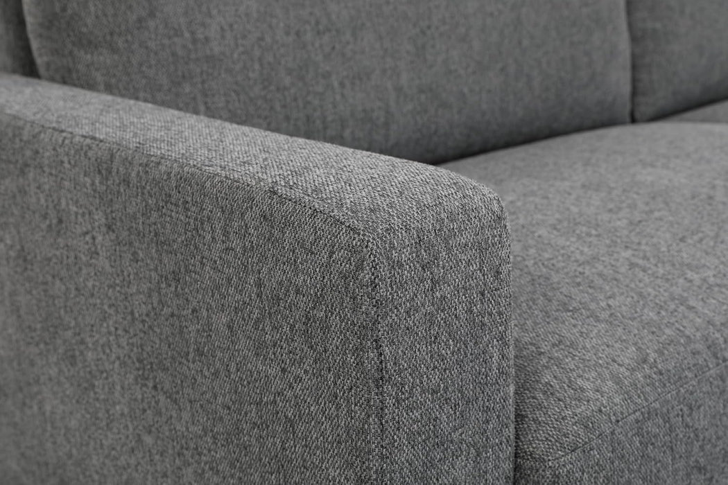 Miles 2 Piece Couch and Loveseat Sets with Reversible Back Pillows, Mid Century Modern Sofa for Small Spaces, Living Rooms, And, Apartments, Grey