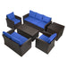 Barrada Rattan 7 - Person Seating Group with Cushions