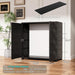 Outdoor Storage Cabinet With Doors Black 34x15x34