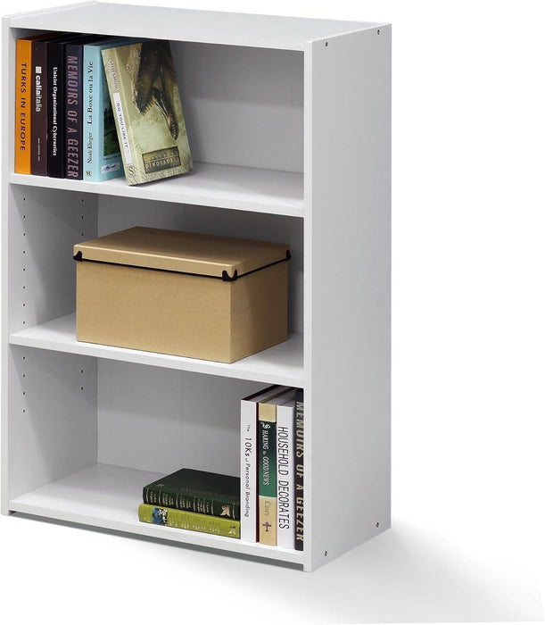 Wright 3-Shelf Bookcase, Soft White