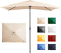 6.5 Rectangular Patio Umbrella Rectangle Outdoor Table Umbrella Beige