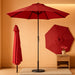 9' Outdoor Patio Umbrella, Outdoor Table Umbrella, Yard Umbrella, Market Umbrella with 8 Sturdy Ribs, Push Button Tilt and Crank