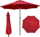 9' Outdoor Patio Umbrella, Outdoor Table Umbrella, Yard Umbrella, Market Umbrella with 8 Sturdy Ribs, Push Button Tilt and Crank