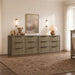 Bedroom Dresser with 6 Deep Wide Large Fluted Drawers for Closet