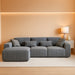 108 Inch Cloud Sectional Sofa Grey UltraSoftChenille
