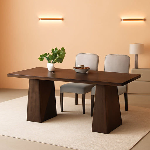 71" Dining Table for 6-8, Rectangle Table with Thick Heavy-Duty Legs | Rectangular Wooden Kitchen Table, Extra Large Desktop, Multi-Purpose Use, Farmhouse, for Living Room, Dining Room, Kitchen