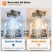 16-Inch Square Caged Ceiling-Mount Fan With Remote