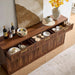 70" Modern Buffet Cabinet with 6 Doors & 3 Drawers Storage, Walnut