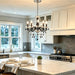 Black Crystal Chandelier Pendant Light 19in Diameter