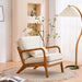 Beige Midcentury Modern Upholstered Accent Chairs Pillow