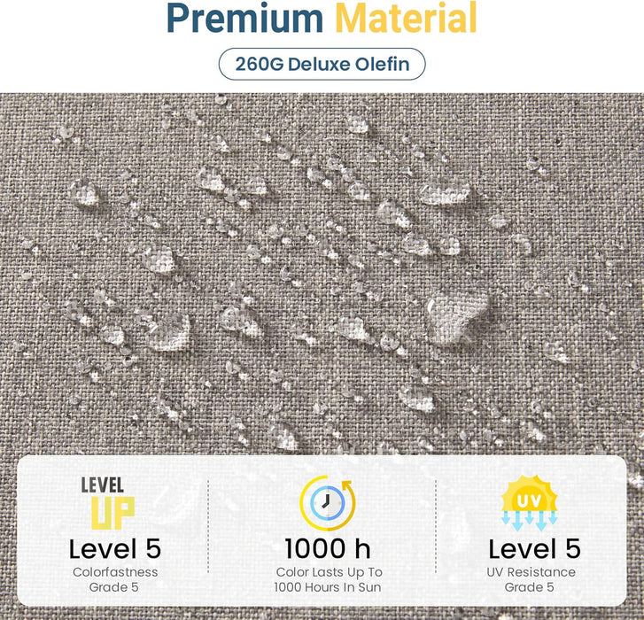 4-Piece Outdoor Patio Furniture Set, Outdoor Sectional Furniture with Upgraded Cushions, Outdoor Conversation Seating Set for Balcony, Garden, Deck, Backyard, Beige