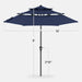 Best Choice Products 10Ft 3-Tier Market Patio Umbrella, Outdoor Sun Shade with Tilt, Crank Lift, 8 Ribs for Backyard, Deck, Poolside – Navy Blue