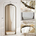 56" X 21" Full-Length Baroque Arch Mirror, Bronze