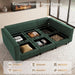 Green Modular Sectional Sofa Featuring Deep Storage