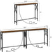 78.7'' Narrow Sofa Table with Charging Station, 2 Pack Skinny Console Table, Slim Entryway Hallway Couch Table, for Entrance, Foyer, Living Room, Hallway, Rustic Brown CTHR151E01S2