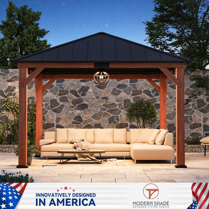12x12 Cedar Gazebo With WeatherResistant Galvanized Roof