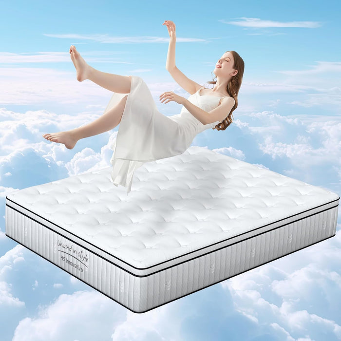 10 Inch Hybrid Mattress Queen Size,Medium Firm Mattress with Memory Foam and Pocket Springs,Breathable Cover 10 Inch Queen Bed Queen Mattress in a Box,60"X80"X10"