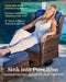 5-Piece Luxury Patio Furniture Set with 6" Thick Cushions, Weather-Resistant Wicker High Back Swivel Rocker Chairs, Senior-Friendly Conversation Set for Small Porch, Deck and Sunroom, Blue(V2)