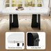63" Faux Marble Dining Table for 4-6, Rectangle, White