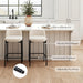 26 Inch Counter Height Bar Stools Set of 2, Modern Barstools, Beige