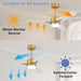 42'' Ceiling Fan with Lights and Remote, Low Profile Modern Ceiling Fan Gold, 6 Speed, Reversible, 3000K-6000K LED, Quiet DC Motor for Indoor Outdoor Bedroom Living Room