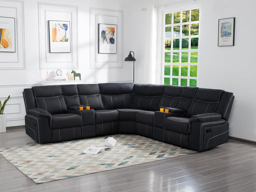 Modern 5-Seater Reclining Sectional Sofa with Storage