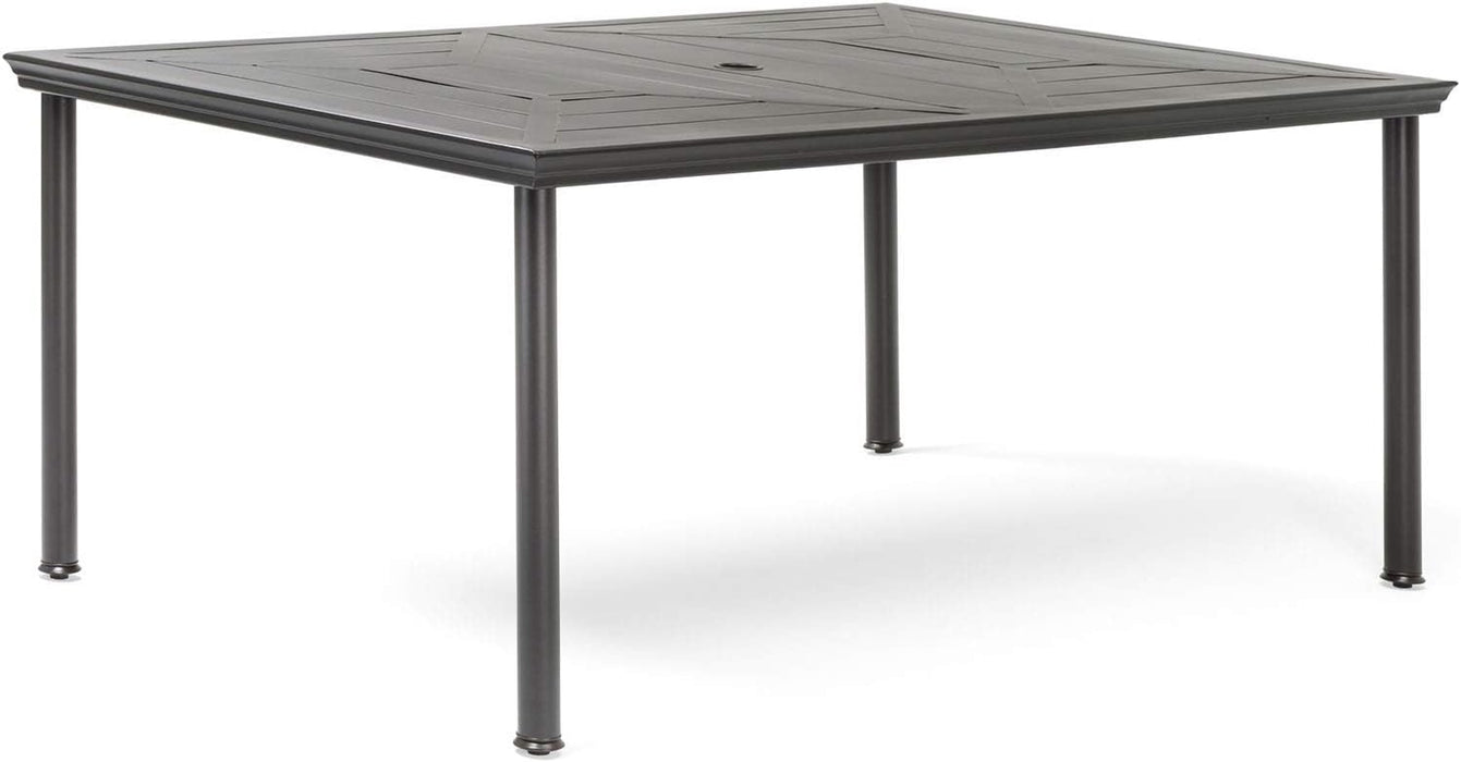 Montclair 7-Piece Outdoor Dining Set with 6 Swivel Rockers, Chili Red Cushions and Stamped Steel Rectangular Dining Table, Patio Dining Set for 6, Premium All-Weather Patio Furniture for Deck