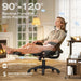 X100 Ergonomic Mesh Office Chair with Footrest, Big and Tall Home Desk Chair with 5D Flip-Up Arms, Adjustable 3D Lumbar Support, Gaming & Executive Computer Chair (Forest Ranger)