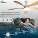 52 Inch Intelligent Ceiling Fan BluetoothEnabled Remote