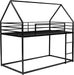 Full Over Full Metal Bed CharcoalPowderCoatedFinish Roof