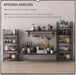 No Assembly Folding Bookshelf Storage Shelves 4 Tier Vintage Bookcase Standing Racks for Bedroom Living Room Home Office