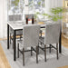 Dining Room Table Set 5 Piece Dining Table Set Marble Dining Table 4 Chair Dining Table Set for Kitchen Living Room Breakfast Small Spaces (White & Grey)