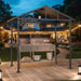 8x5ft AllWeather Outdoor Gazebo With Integrated Bar