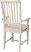 , Mission Side Chair with Arms, Solid Wood Parawood, Dining Chairs, Box Seat Construction, Traditional Kitchen/Dining Room Furniture, Unfinished