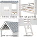 Twin Size White Loft Bed With Windows