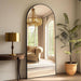 58"X19"Floor Mirror Full Length,Arched Full Length Mirror with Stand,Full Body Mirror,Hanging or Large Leaning for Bedroom Living Room Black