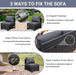 6-Piece Patio Furniture Set, All-Weather Outdoor Wicker Sectional Sofa with Cushions, Glass Table & Left and Right Armrest, Rattan Conversation Seating for Porch, Garden, Backyard,Grey
