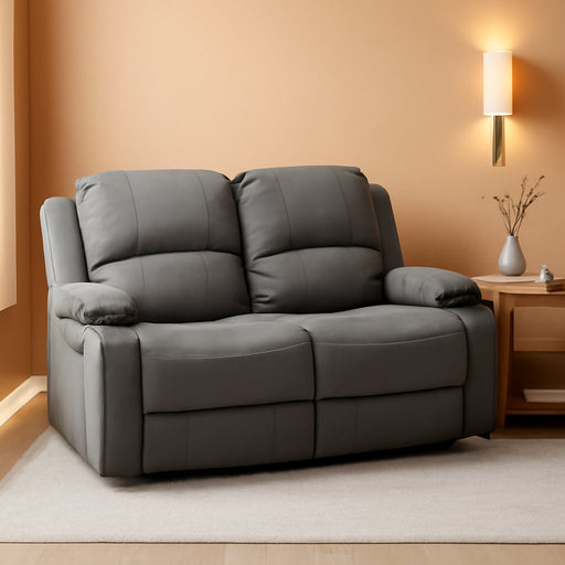 58" Wall Hugger Reclining RV Theater Seats | Double Recliner RV Sofa | RV Couch | Wall Hugger Recliner | RV Theater Seating | RV Furniture (Manual, Slate)